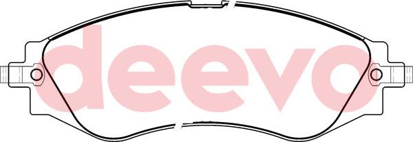 DEEVO BP56240 - Тормозные колодки, дисковые, комплект autospares.lv
