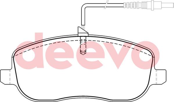 DEEVO BP50940 - Тормозные колодки, дисковые, комплект autospares.lv