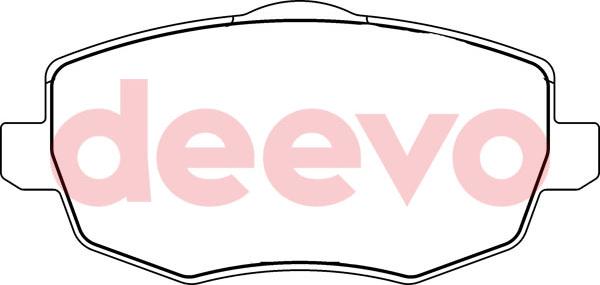 DEEVO BP50960 - Тормозные колодки, дисковые, комплект autospares.lv