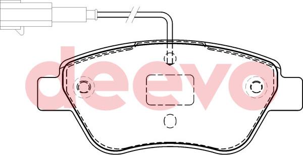 DEEVO BP50500 - Тормозные колодки, дисковые, комплект autospares.lv