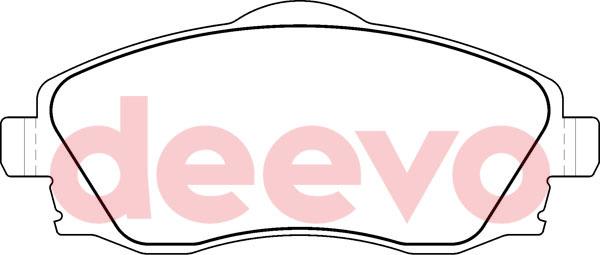 DEEVO BP50600 - Тормозные колодки, дисковые, комплект autospares.lv