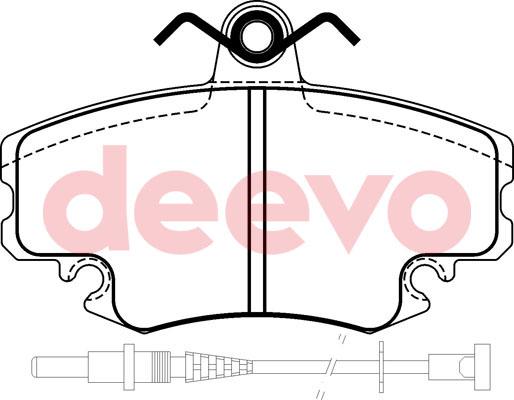 DEEVO BP50240 - Тормозные колодки, дисковые, комплект autospares.lv