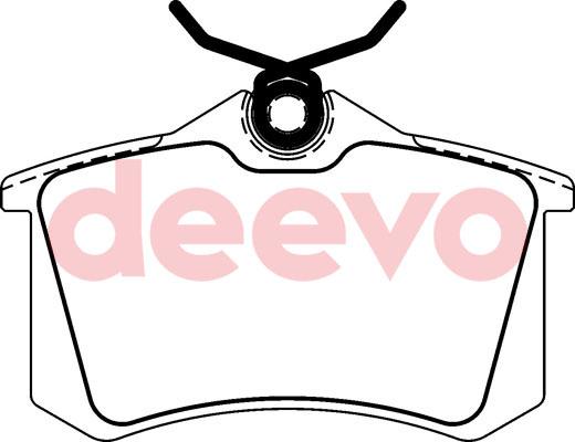 DEEVO BP50700 - Тормозные колодки, дисковые, комплект autospares.lv