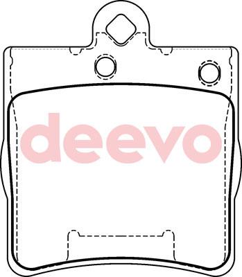 DEEVO BP51980 - Тормозные колодки, дисковые, комплект autospares.lv