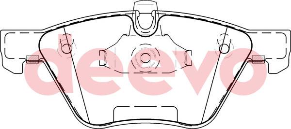 DEEVO BP51920 - Тормозные колодки, дисковые, комплект autospares.lv