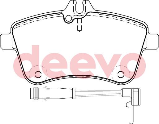 DEEVO BP51120 - Тормозные колодки, дисковые, комплект autospares.lv