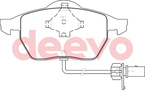 DEEVO BP51240 - Тормозные колодки, дисковые, комплект autospares.lv