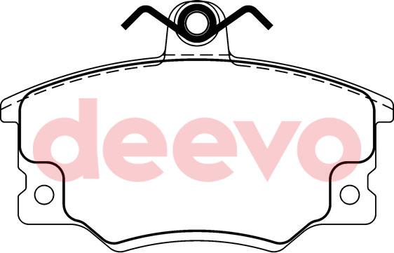 DEEVO BP51700 - Тормозные колодки, дисковые, комплект autospares.lv