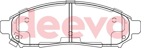 DEEVO BP58920 - Тормозные колодки, дисковые, комплект autospares.lv