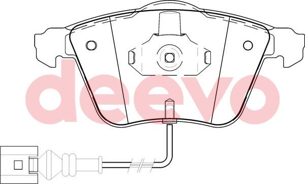 DEEVO BP58460 - Тормозные колодки, дисковые, комплект autospares.lv