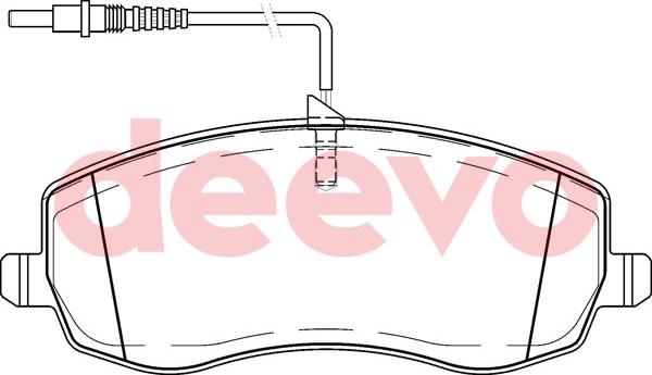 DEEVO BP58480 - Тормозные колодки, дисковые, комплект autospares.lv