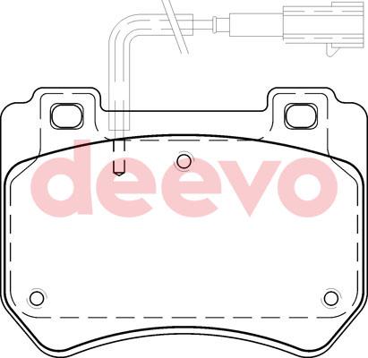 DEEVO BP58420 - Тормозные колодки, дисковые, комплект autospares.lv