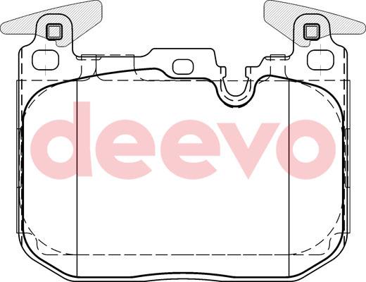 DEEVO BP58520 - Тормозные колодки, дисковые, комплект autospares.lv