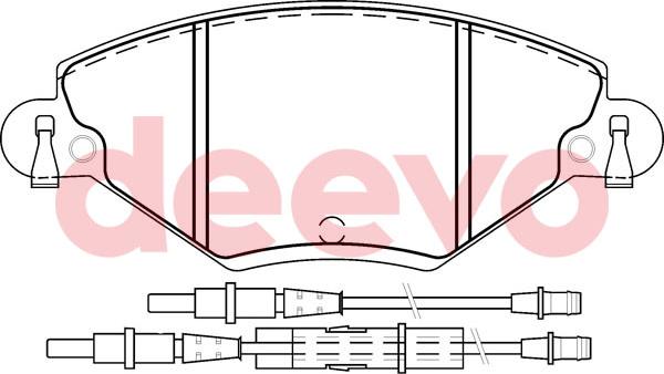 DEEVO BP58600 - Тормозные колодки, дисковые, комплект autospares.lv