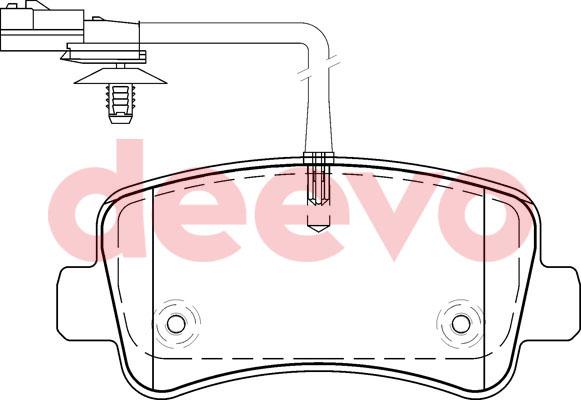 DEEVO BP58680 - Тормозные колодки, дисковые, комплект autospares.lv