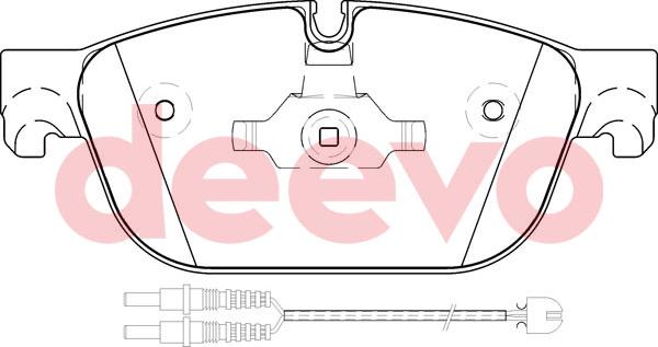 DEEVO BP58000 - Тормозные колодки, дисковые, комплект autospares.lv