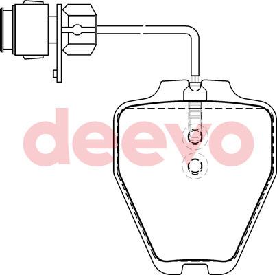 DEEVO BP58020 - Тормозные колодки, дисковые, комплект autospares.lv