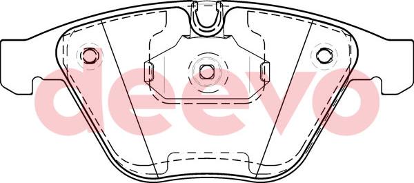 DEEVO BP58180 - Тормозные колодки, дисковые, комплект autospares.lv