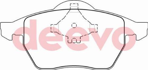 DEEVO BP58340 - Тормозные колодки, дисковые, комплект autospares.lv