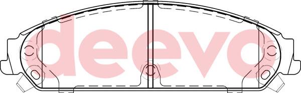 DEEVO BP58200 - Тормозные колодки, дисковые, комплект autospares.lv