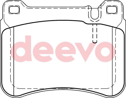 DEEVO BP58700 - Тормозные колодки, дисковые, комплект autospares.lv