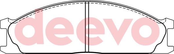 DEEVO BP58780 - Тормозные колодки, дисковые, комплект autospares.lv
