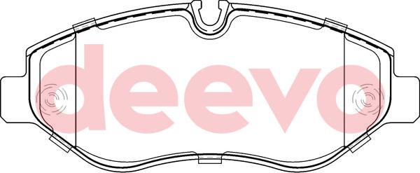 DEEVO BP53940 - Тормозные колодки, дисковые, комплект autospares.lv