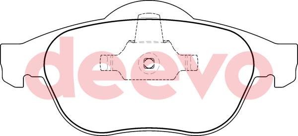 DEEVO BP53980 - Тормозные колодки, дисковые, комплект autospares.lv