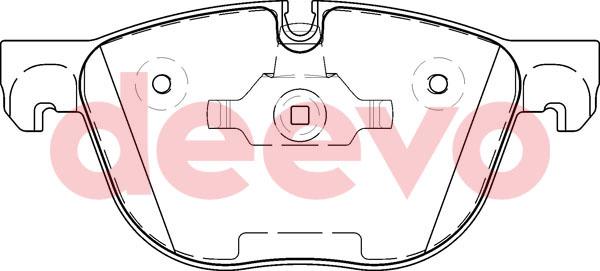 DEEVO BP53920 - Тормозные колодки, дисковые, комплект autospares.lv