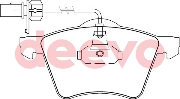 DEEVO BP53640 - Тормозные колодки, дисковые, комплект autospares.lv