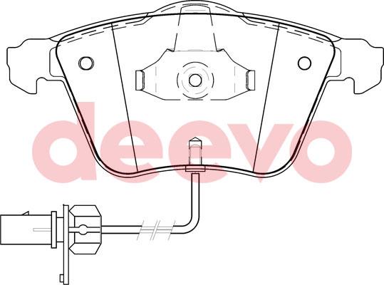 DEEVO BP53060 - Тормозные колодки, дисковые, комплект autospares.lv