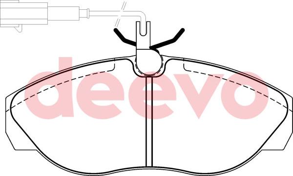 DEEVO BP53840 - Тормозные колодки, дисковые, комплект autospares.lv