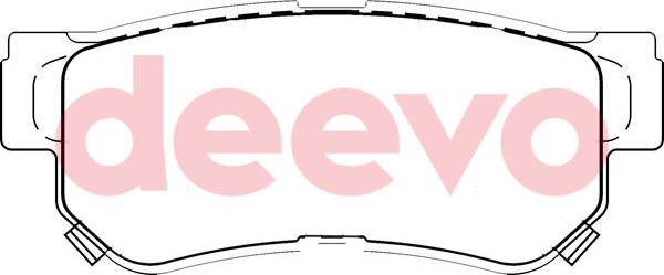 DEEVO BP53800 - Тормозные колодки, дисковые, комплект autospares.lv