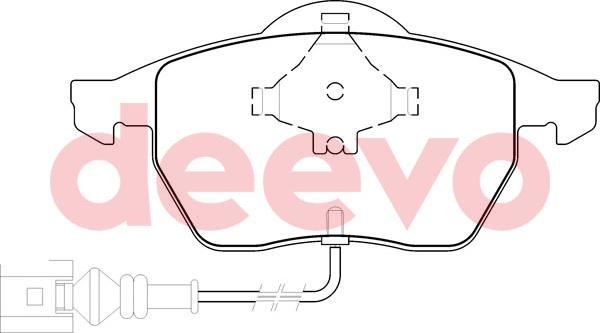 DEEVO BP53240 - Тормозные колодки, дисковые, комплект autospares.lv