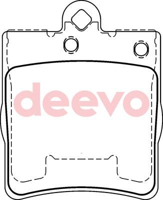 DEEVO BP53780 - Тормозные колодки, дисковые, комплект autospares.lv