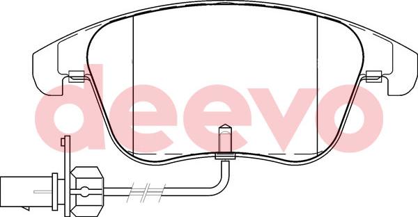 DEEVO BP52400 - Тормозные колодки, дисковые, комплект autospares.lv