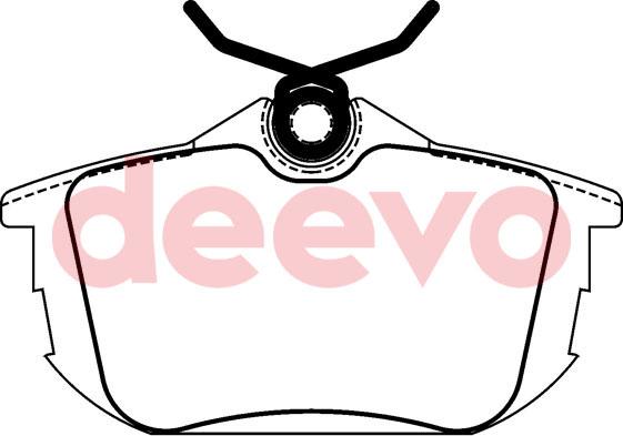 DEEVO BP52680 - Тормозные колодки, дисковые, комплект autospares.lv