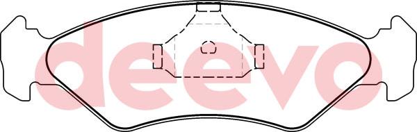 DEEVO BP52160 - Тормозные колодки, дисковые, комплект autospares.lv