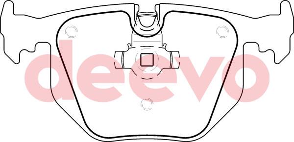 DEEVO BP52840 - Тормозные колодки, дисковые, комплект autospares.lv