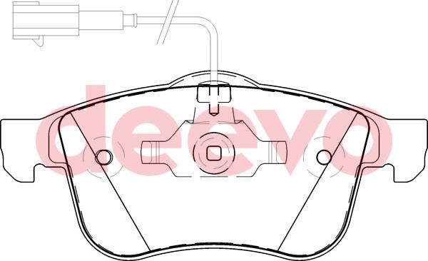 DEEVO BP52800 - Тормозные колодки, дисковые, комплект autospares.lv