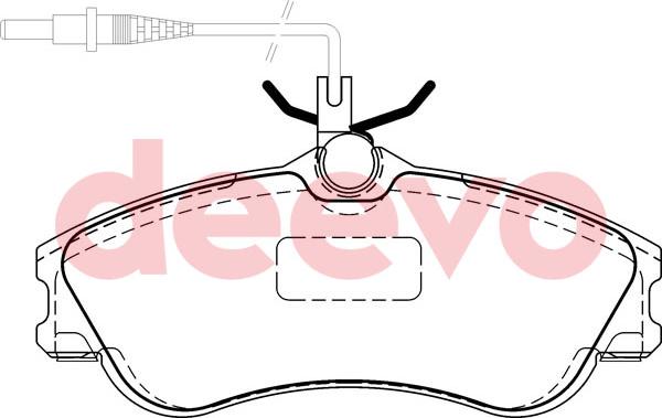 DEEVO BP52220 - Тормозные колодки, дисковые, комплект autospares.lv