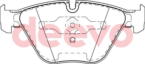 DEEVO BP52760 - Тормозные колодки, дисковые, комплект autospares.lv