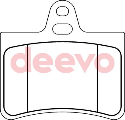 DEEVO BP57560 - Тормозные колодки, дисковые, комплект autospares.lv