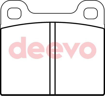 DEEVO BP57520 - Тормозные колодки, дисковые, комплект autospares.lv