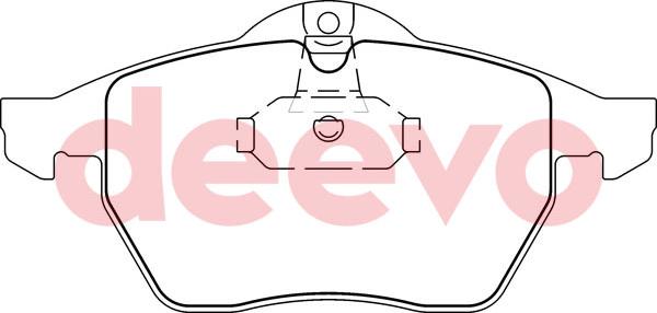 DEEVO BP57060 - Тормозные колодки, дисковые, комплект autospares.lv