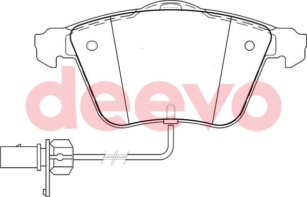 DEEVO BP57000 - Тормозные колодки, дисковые, комплект autospares.lv