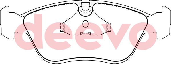 DEEVO BP57020 - Тормозные колодки, дисковые, комплект autospares.lv