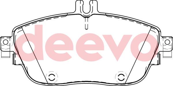 DEEVO BP57800 - Тормозные колодки, дисковые, комплект autospares.lv