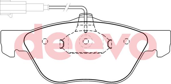 DEEVO BP57200 - Тормозные колодки, дисковые, комплект autospares.lv