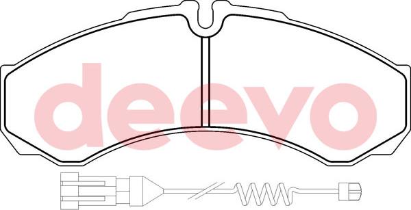 DEEVO BP57280 - Тормозные колодки, дисковые, комплект autospares.lv